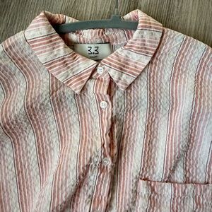 Soft Korean style striped shirt from 3.3 Field Trip.